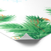 Feestelijke kerstsfeer: kerstman, sneeuwman & boom poster (Hoek)