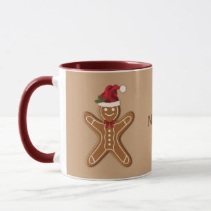 Feestelijke kerststolchristmascookie met naam mok