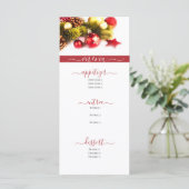 FEESTELIJKE KERSTVAKANTIE BRUILOFT MENU (Staand voorkant)