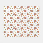 Feestelijke kerstvakantie Capybara Fleece Deken (Voorkant (Horizontaal))