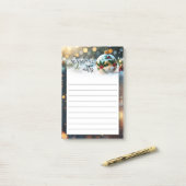 Feestelijke kerstvakantie post-it® notes (Op bureau)