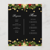 Feestelijke Kerstvakantie Uitnodigen w / Programma Flyer (Achterkant)