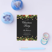 Feestelijke Kerstvakantie Uitnodigen w / Programma Flyer (Enkel)