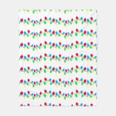 Feestelijke kerstverlichting fleece deken (Voorkant)