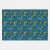 Feestelijke kerstversiering en takken Waterverf Inpakpapier Vel (Voorkant 2)