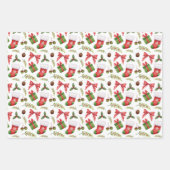 Feestelijke kerstversiering en takken Waterverf Inpakpapier Vel (Voorkant)