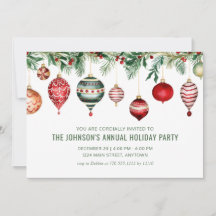 Feestelijke Kerstversiering Feest Uitnodiging