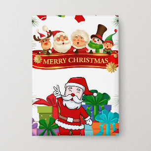 Feestelijke kerstversiering met Sinterklaas en cad Button