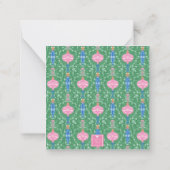 Feestelijke kerstversiering Monogram behuizing Notitiekaartje (Achterkant)