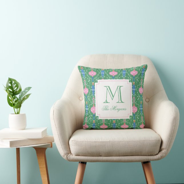 Feestelijke kerstversiering Monogram Kussen (Stoel)