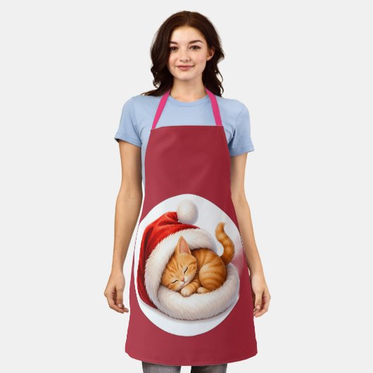 Feestelijke Kerstversiering Schort (Gedragen)