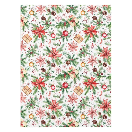 Feestelijke kerstversiering tafelkleed (Voorkant)