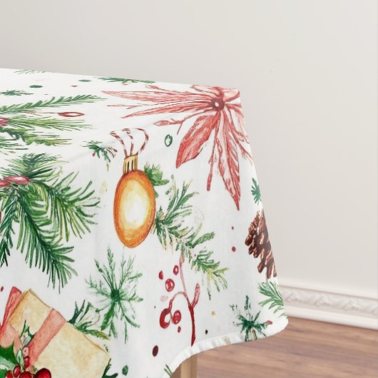 Feestelijke kerstversiering tafelkleed (Voorbeeld)