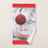 feestelijke kerstversieringen bad handdoek (Handdoek)