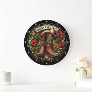Feestelijke kerstversieringen Cowboy Elements Grote Klok