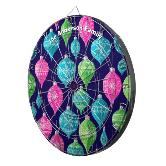 Feestelijke kerstversieringen Kleurrijk Gepersonal Dartbord (Voorkant Rechts)