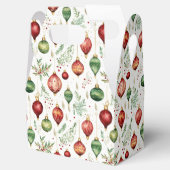 Feestelijke kerstversieringen Naadloos Patroon Bedankdoosjes (Geopend)