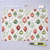 Feestelijke kerstversieringen Naadloos Patroon Tissuepapier (Craft)