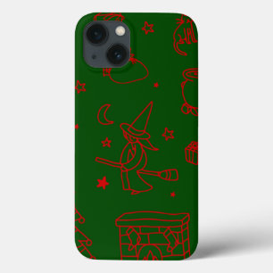 feestelijke kerstviering befana green iPhone 13 hoesje