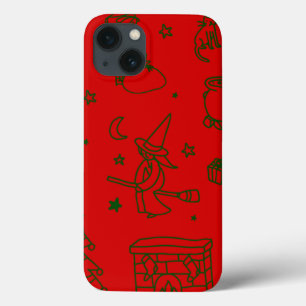 feestelijke kerstviering befana red iPhone 13 hoesje
