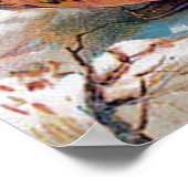 feestelijke kinder kerstfeestdag poster (Hoek)