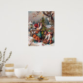 feestelijke kinder kerstfeestdag poster (Keuken)