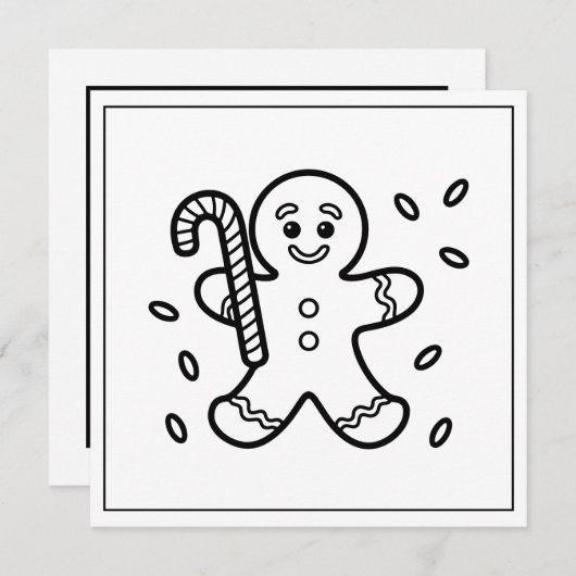 Feestelijke kleur liefhebbers Kerstmis ontbijtkoek Feestdagenkaart (Voorkant / Achterkant)