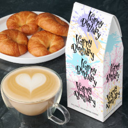 Feestelijke kleur Splash Happy Birthday Gift