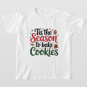 Feestelijke koekjes bakken Seizoen unisex kinder T-shirt