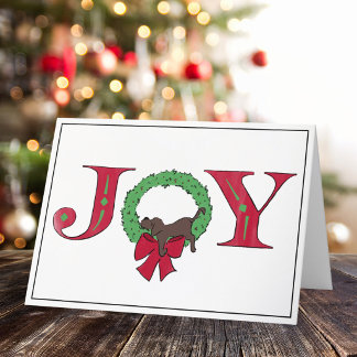 Feestelijke Krans Slaap Hondenwelp Eenvoudig Klass Feestdagen Kaart