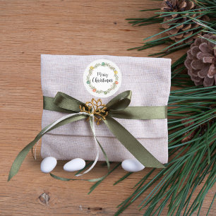 Feestelijke Krans Vrolijke Kerst Stickers