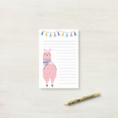 Feestelijke Lama Post-it® Notes (Op bureau)