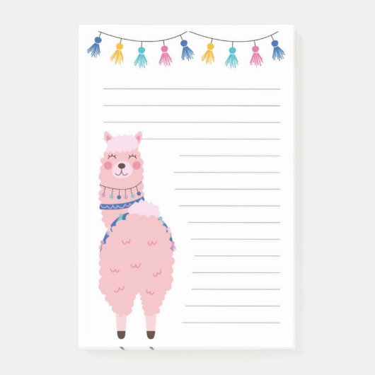 Feestelijke Lama Post-it® Notes (Voorkant)