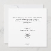 Feestelijke Landhuis Kerst Bedrijfs Groet Feestdagenkaart (Achterkant)