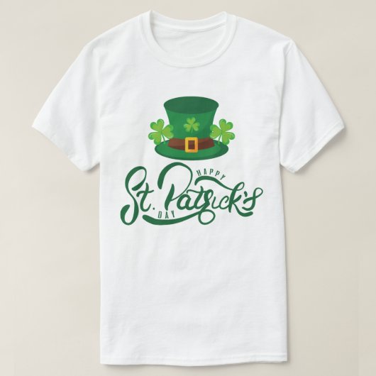 Feestelijke Leprechaun Pet St. Patrick's Day T-shi T-shirt (Design voorkant)