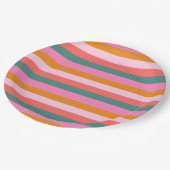 feestelijke lichte streep papieren bordje (Gekanteld)