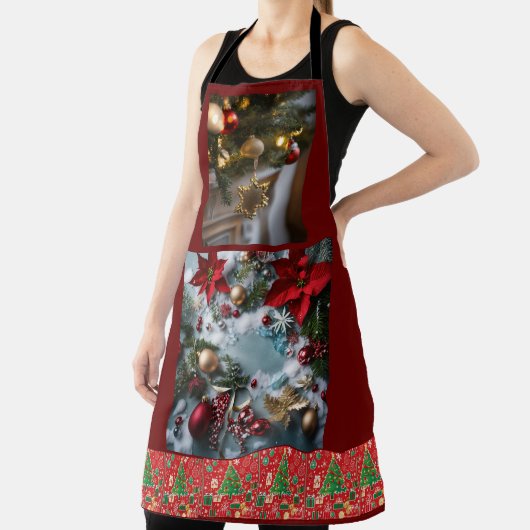 "Feestelijke Lichten en Blooms Christmas Tree Scho Schort (Insitu)