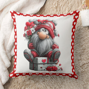 Feestelijke liefdesboodschapper kabouter "Hart en  Kussen