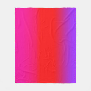 Feestelijke Magenta Rood Paarse Ombre  Fleece Deken