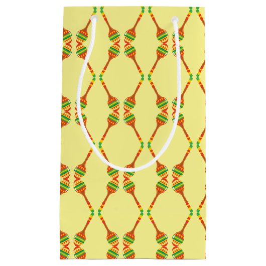 Feestelijke Maracas Patroon Klein Cadeauzakje (Voorkant)