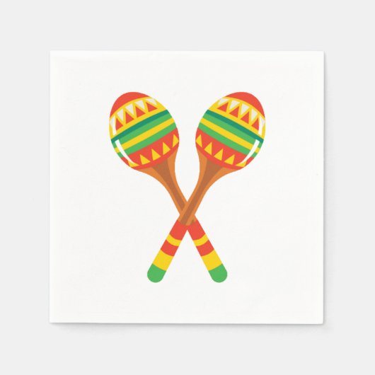 Feestelijke Maracas Servet (Voorkant)