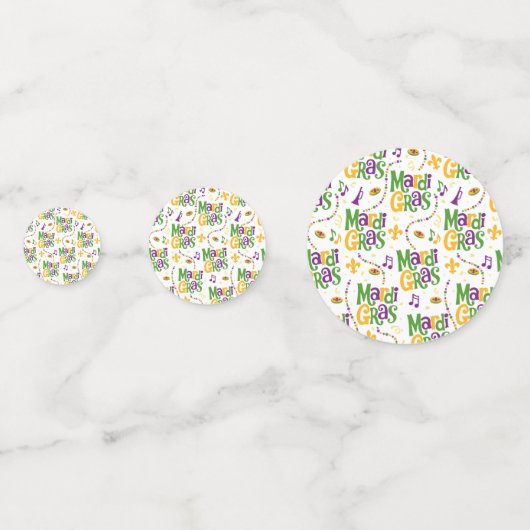 Feestelijke Mardi Gras Confetti (Achterkanten)