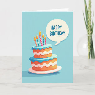 Feestelijke meerlaagse cake kaart
