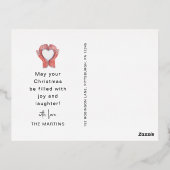 Feestelijke meisjes Kerstillustratie foto Folie Feestdagen Briefkaart (Achterkant)