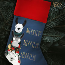 Feestelijke "Merrily" Grappige Schaap Ezel Llama B