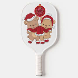Feestelijke Merry Christmas Pickleball Paddle Desi