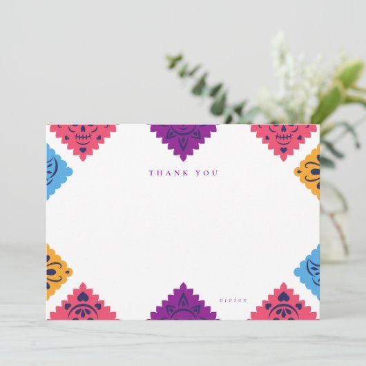 Feestelijke Mexicaanse flat dank u kaart (Staand voorkant)