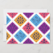 Feestelijke Mexicaanse platte bedankkaart (Achterkant)