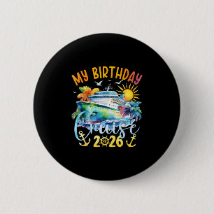 Feestelijke Mijn Verjaardag Cruise Schip Feest 202 Ronde Button 5,7 Cm