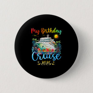 Feestelijke Mijn Verjaardag Cruise Schip Feest 202 Ronde Button 5,7 Cm